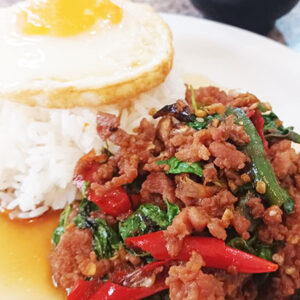 ข้าวกล่องกระเพราหมูสับ